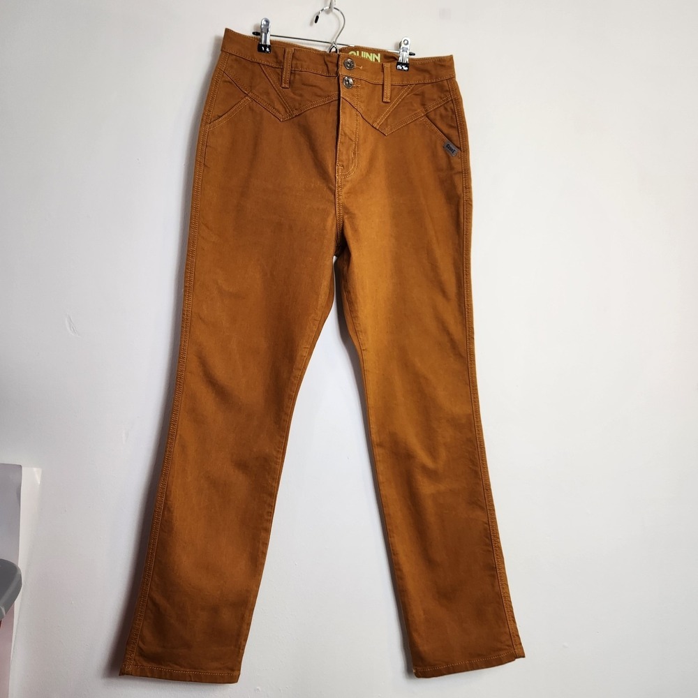 Cruel Denim Quinn Jeans Womens Sz 32 13R Gold High‎ Rise Tapered Western Stretch